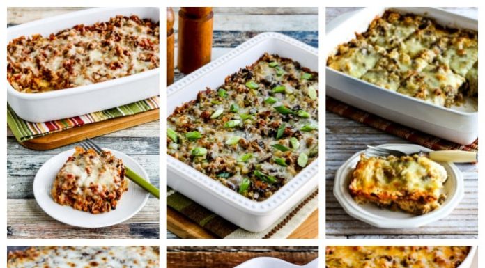 Casserole avec riz au chou-fleur faible en glucides et Keto Casseroles à faible teneur en glucides et céto avec riz au chou-fleur - Kalyn's Kitchen