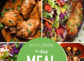 Menu de repas pour 7 jours bons pour la santé Skinnytaste