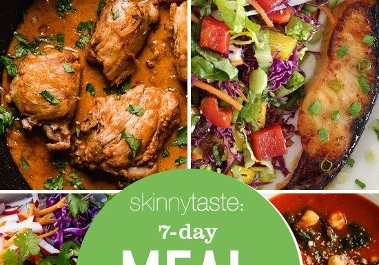 Menu de repas pour 7 jours bons pour la santé Skinnytaste